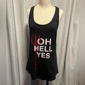 Bold Black Graphic Tank Top